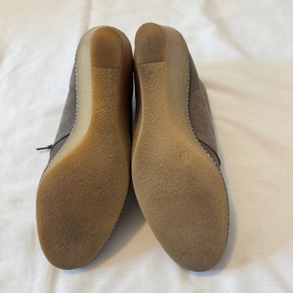 J Crew 10 Macalister Bootie Ankle Boots ~ Gray Suede Chukka Wedge Lace Up - Picture 7 of 8